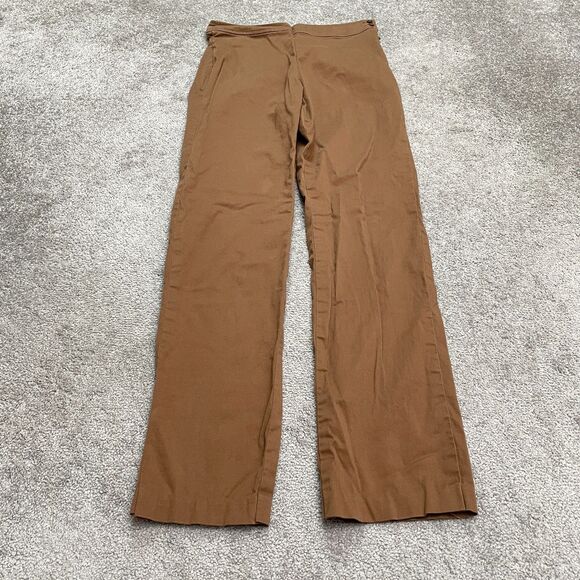 Coldwater Creek High Rise Chino Trouser Pants Womens 10 Brown Straight Leg 30x31 - Picture 1 of 14